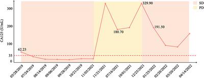 Case Report: Clinical benefit from multi-target tyrosine kinase inhibitor and PARP inhibitor in a patient with cancer of unknown primary with BRCA1 large genomic rearrangement